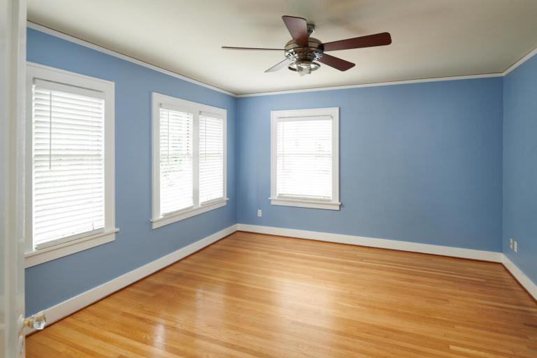 Bedroom wood floor windows home for sale Portland Oregon