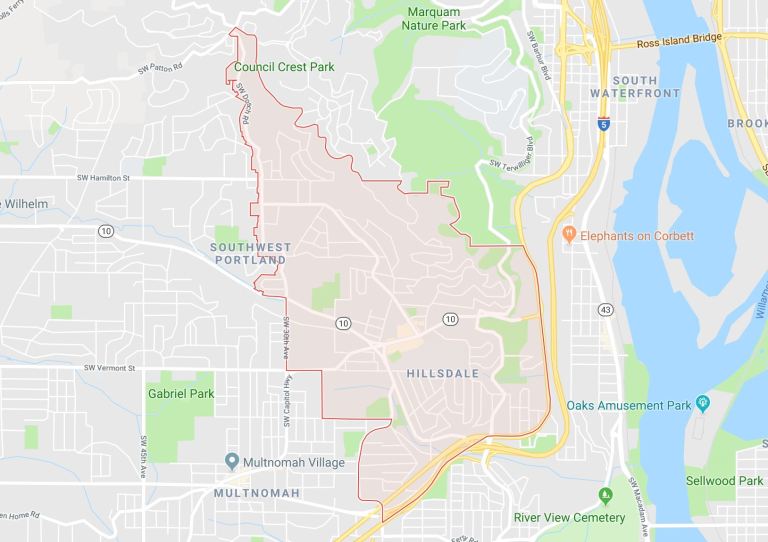 Hillsdale map Portland Oregon Susie Knows PDX WIndermere