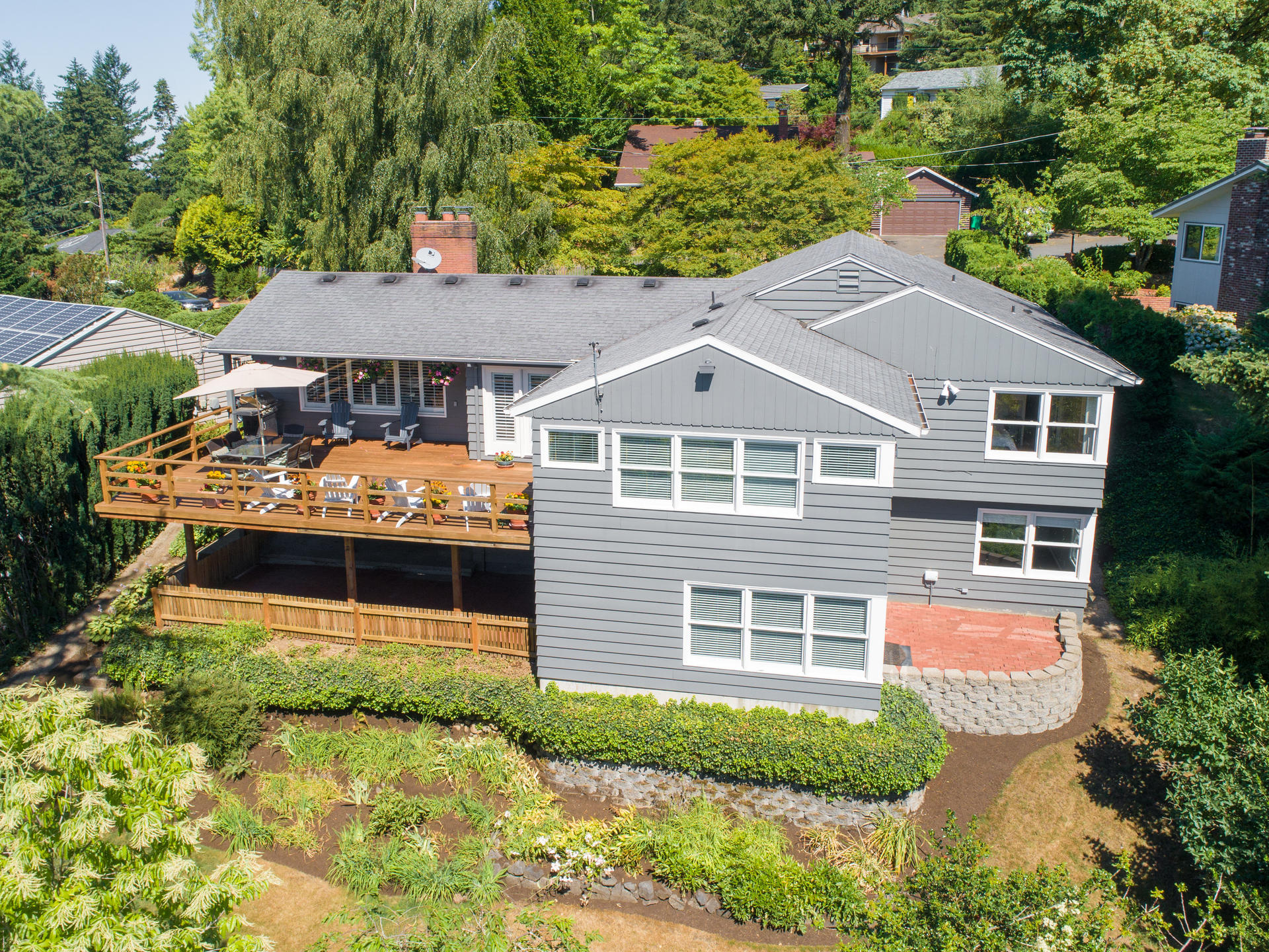 Hillsdale Portland Exterior Ranch House with deck For Sale Windermere Susie Hunt Moran