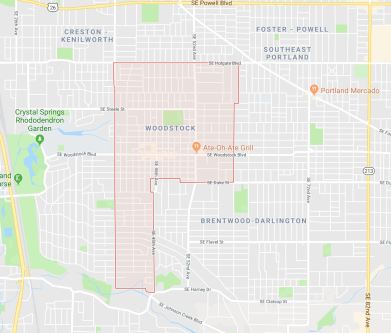 Woodstock, Portland map Susie Hunt Moran Homes Portland Oregon realtor