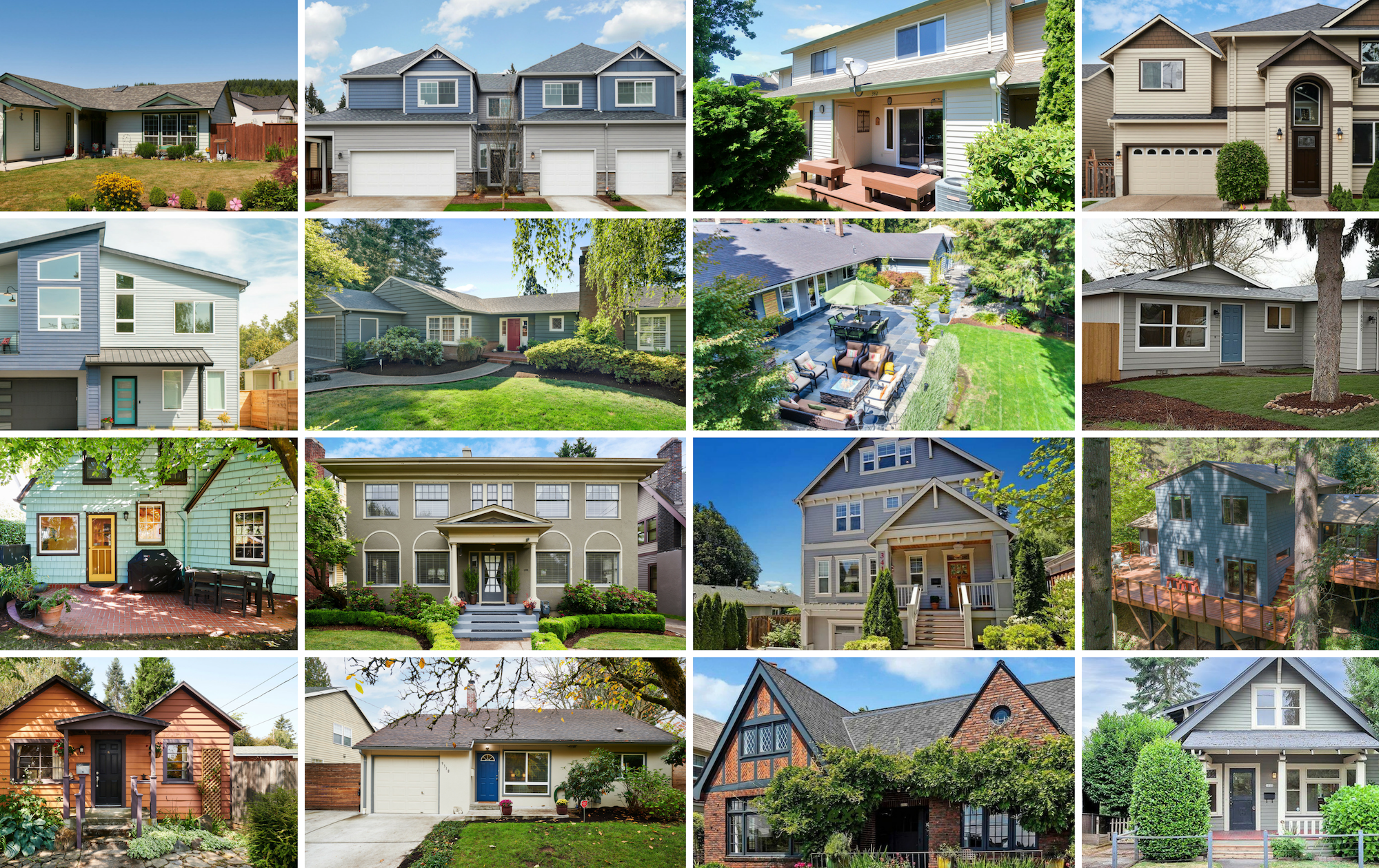 Exterior of homes in Portland and suburbs bought and sold by Susie Hunt Moran in 2018