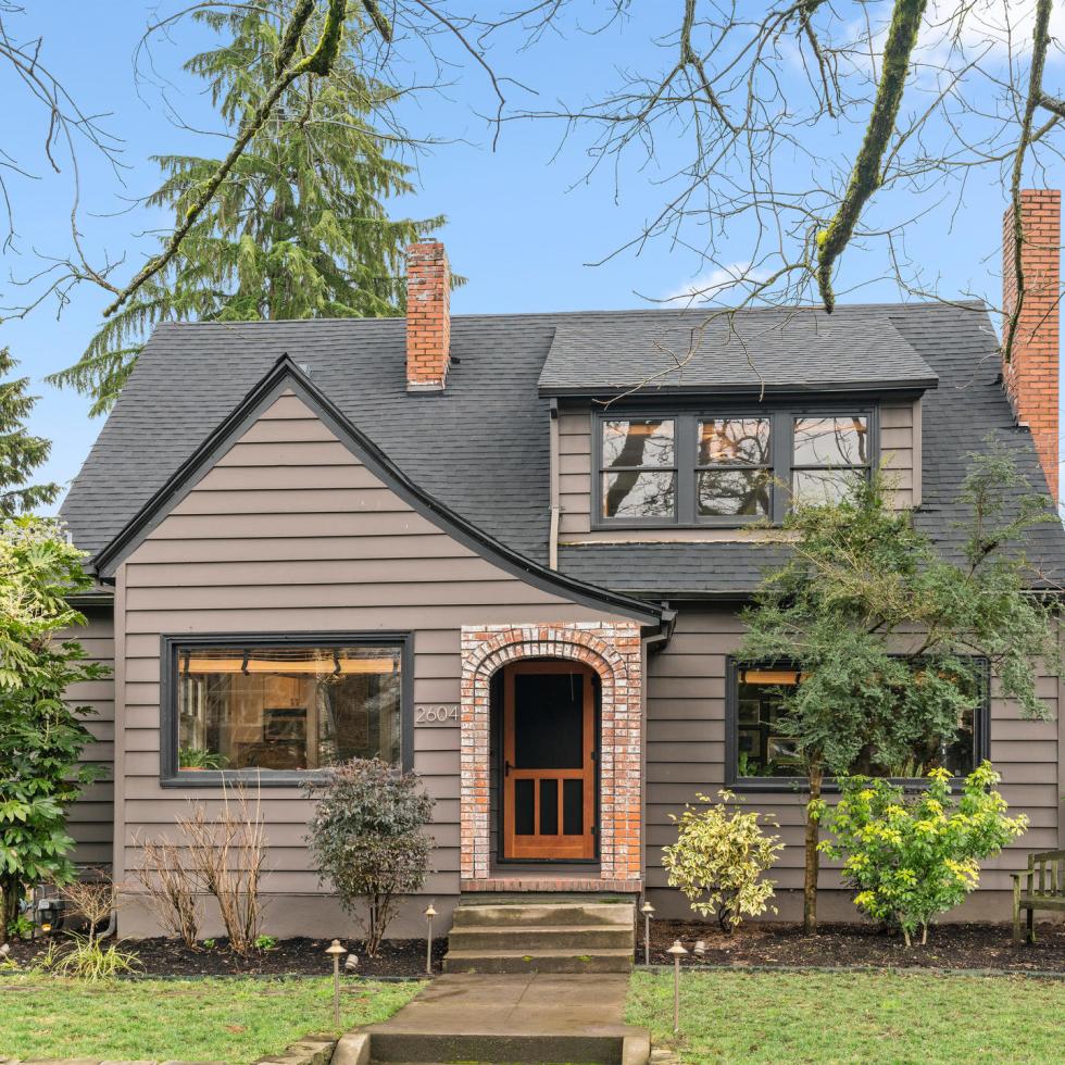 Grant Park English style home exterior Northeast Portland Oregon