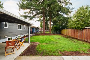 Midcentury ranch home SE Portland exterior backyard