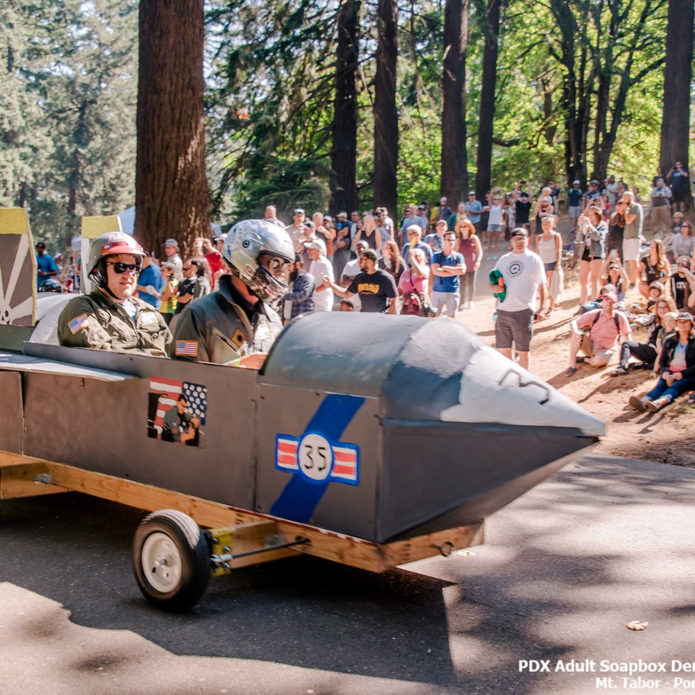 soapbox derby car on mt tabor portland oregon