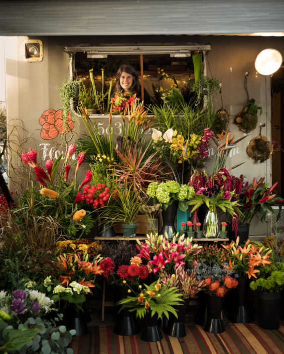 Flower Bomb truck exterior Portland Oregon