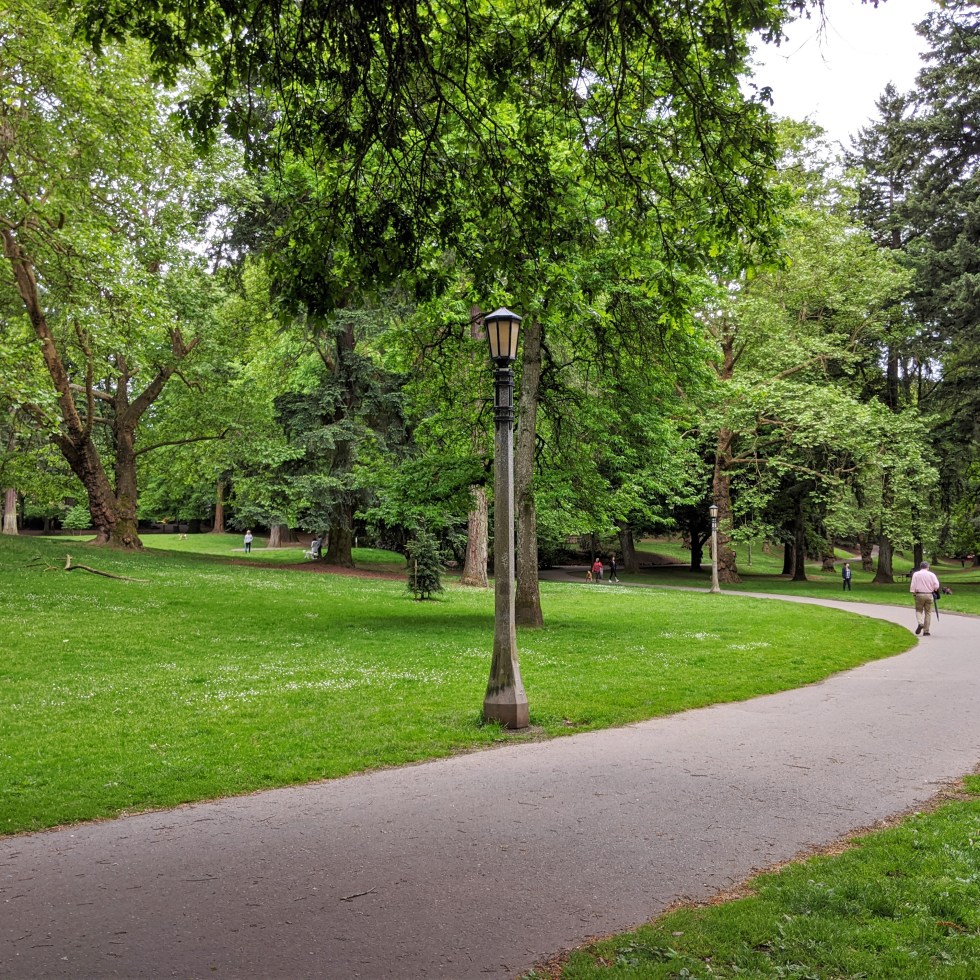Laurelhurst Park pathway + grass