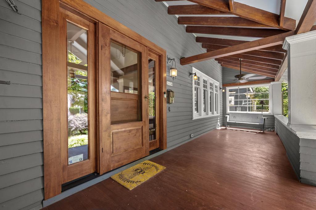 Front porch of a craftsman home